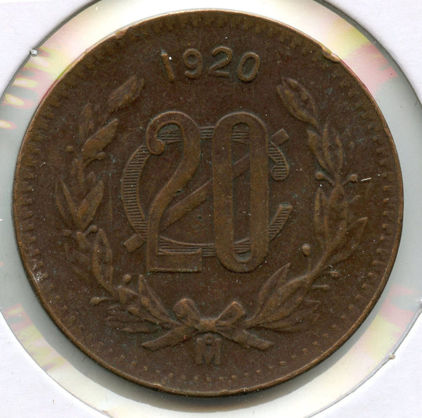 1920 Mexico Coin 20 Centavos - Estados Unidos Mexicanos - CC931