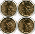 2010-D Presidential Dollar 4-Coin Set - Buchanan Fillmore Lincoln Pierce - MA135