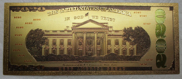 Melania Trump 2020 First Lady Note Novelty 24K Gold Foil Plated Bill - LG564