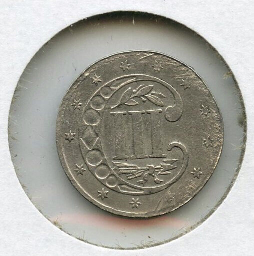 1854 3-Cent Silver Nickel - Three Cents - DM548