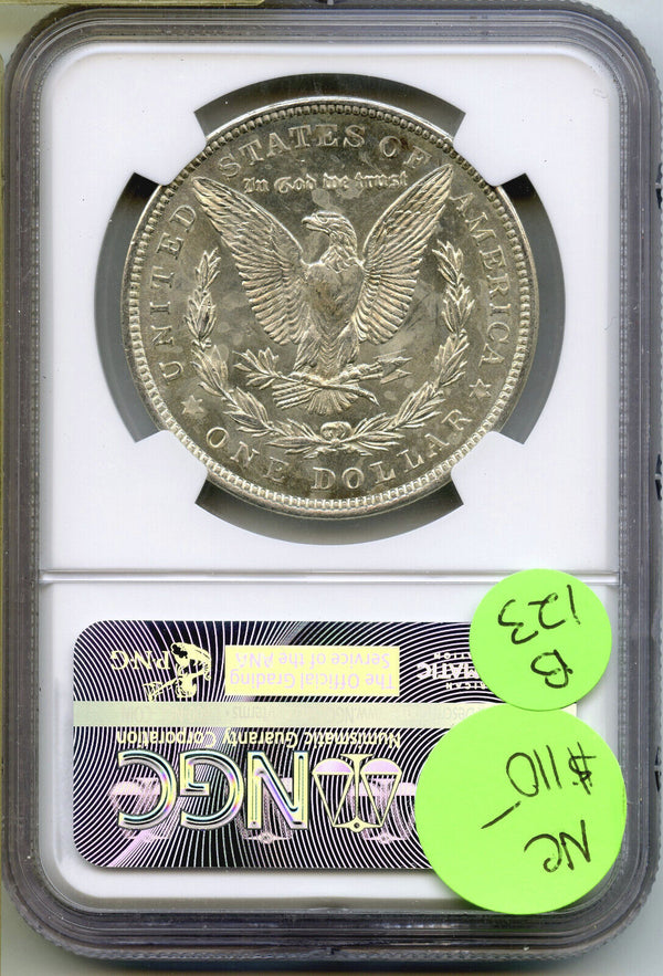 1921 Morgan Silver Dollar NGC MS64+ Certified - Philadelphia Mint - B123