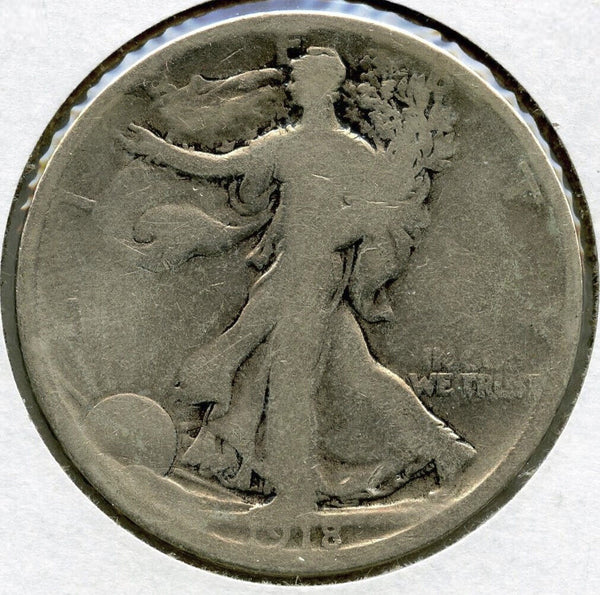 1918-D Walking Liberty Silver Half Dollar - Denver Mint - A501