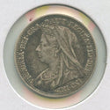 1901 Silver Great Britain 3 Pence Coin - Victoria - ER737