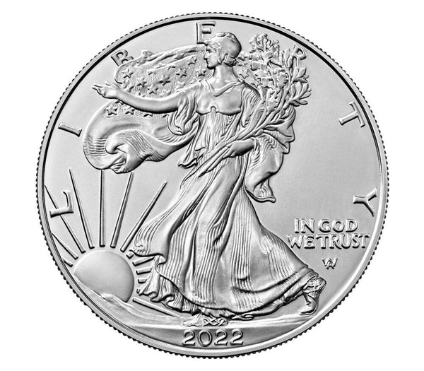2022 American Eagle Burnished One Ounce Silver Uncirculated Coin US Mint - JN491
