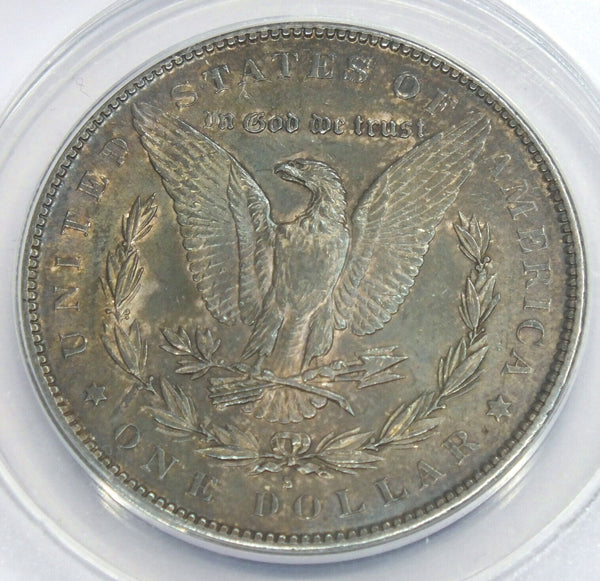 1890-S Morgan Silver Dollar ANACS MS61 Toning Toned - San Francsico Mint - A936