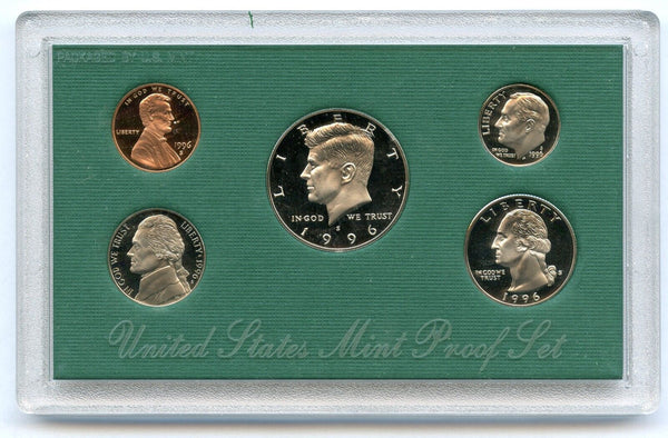 1996-S United States US Proof Set 5 Coin Set San Francisco Mint