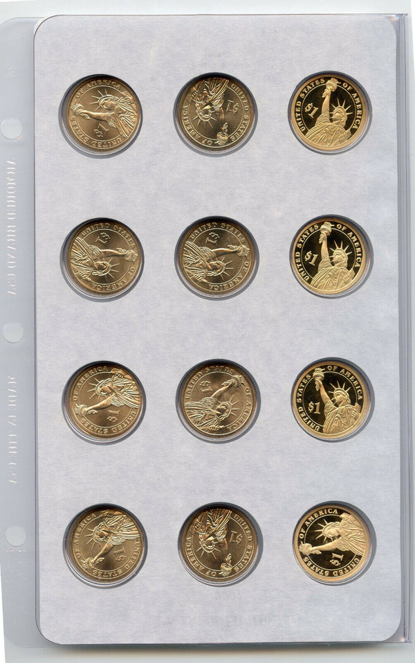 2007 - 2010 Presidential Dollar 12-Coin Partial Set & Collector's Case - BL92