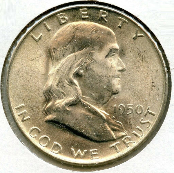 1950-D Franklin Silver Half Dollar - Denver Mint - BX128