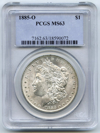 1885-O Morgan Silver Dollar PCGS MS63 Certified $1 New Orleans Mint - B829