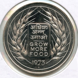 1973 India FAO Coin 10 Rupees - Grow More Food - Uncirculated Commemorative A34