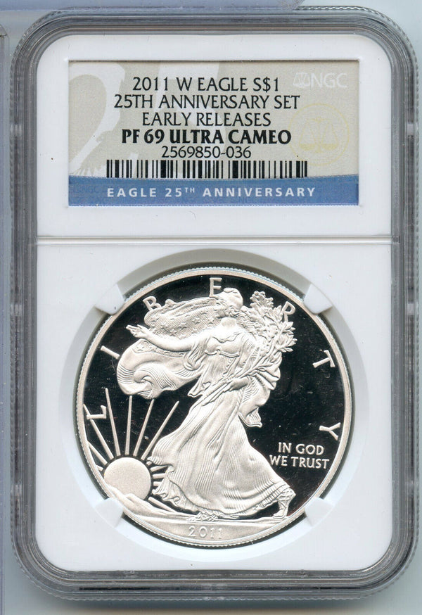 2011-W American Eagle 1 oz Silver Dollar NGC PF69 Ultra Cameo Early Release CC88
