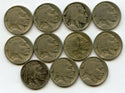 1913-P Indian Head Buffalo Nickel Type 1 Coin 5c Lot of 11 Coins - JN349