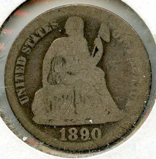 1890 Seated Liberty Silver Dime - Philadelphia Mint - BR265