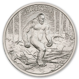 Bigfoot Sasquatch Cryptozoology 1 Oz 999 Fine Silver Round Medallion - JP584