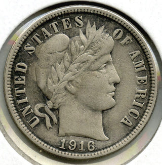 1916 Barber Silver Dime - Philadelphia Mint - E660