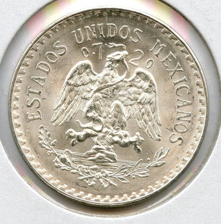 1938 Mexico Un 1 Peso Silver Coin Uncirculated 0.720 Plata Mexican - JP121
