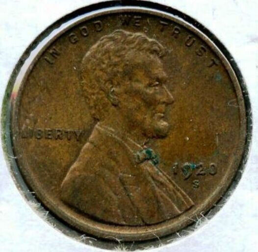 1920-S Lincoln Wheat Cent Penny - San Francisco Mint - RC503