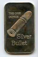 Silver Bullet One 1 Oz .999 Fine Silver Art Bar - JN784
