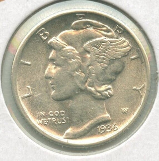 1936-P Silver Mercury Dime 10c Philadelphia Mint - KR612