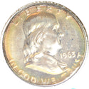 1963 Franklin Proof Silver Half Dollar - Dark Toning Toned - BR419