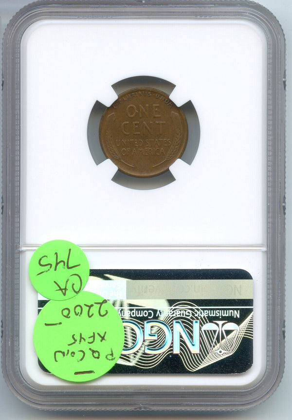 1922 No D Lincoln Wheat Cent Penny NGC XF40 BN Strong Reverse - CA745