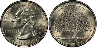 1999 Connecticut State Quarter - Uncirculated - Philadelphia Mint 009
