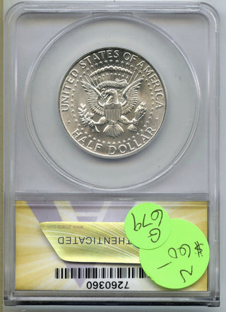 1964-D Kennedy Silver Half Dollar ANACS MS66 Certified - Denver Mint - G679