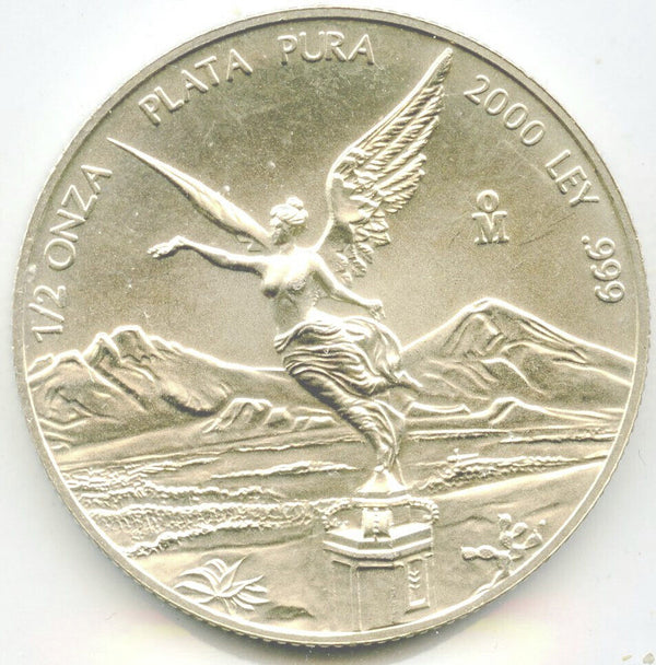 2000 Mexico Libertad 999 Silver 1/2 oz Coin Plata Pura Mexican Bullion DM879