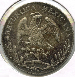 1896 Mexico Go Guanajuato 8 Reales Coin - Republica Mexicana - E886