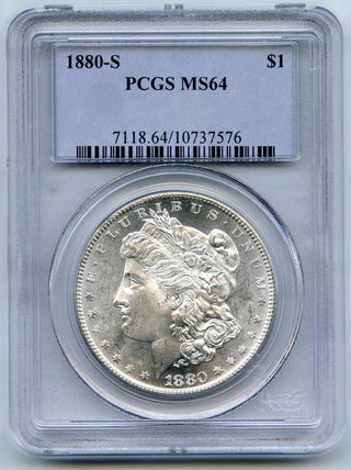 1880-S Morgan Silver Dollar PCGS MS64 Certified $1 San Francisco Mint - B840