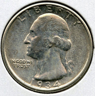 1934 Washington Silver Quarter - Philadelphia Mint - G768