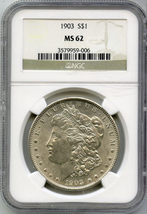 1903-P Morgan Silver Dollar NGC MS62 -Philadelphia Mint -DM481