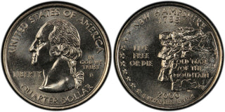2000-D New Hampshire Statehood Quarter 25C Uncirculated Coin Denver mint 018