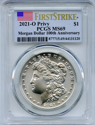 2021-O Privy Morgan Silver Dollar PCGS MS69 Certified New Orleans Mint - DM665