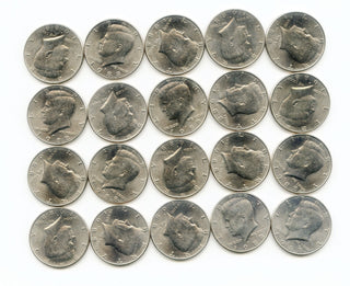1988-P Kennedy Half Dollars 20-Coin $10 Roll - Philadelphia Mint - AU Unc - C58