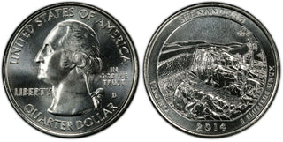 2014-D Shenandoah Virginia National Parks NP ATB 25C Unc Quarter Denver mint 044
