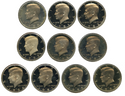1980 - 1989 Kennedy Half Dollar 10-Coin Proof Set - Collection lot - BQ387