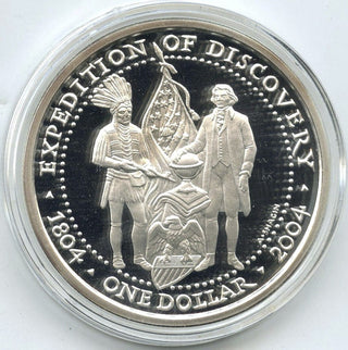 Discovery Expedition Dollar Shawnee Tribe 999 Silver 1 oz 2004 Medal Round H153
