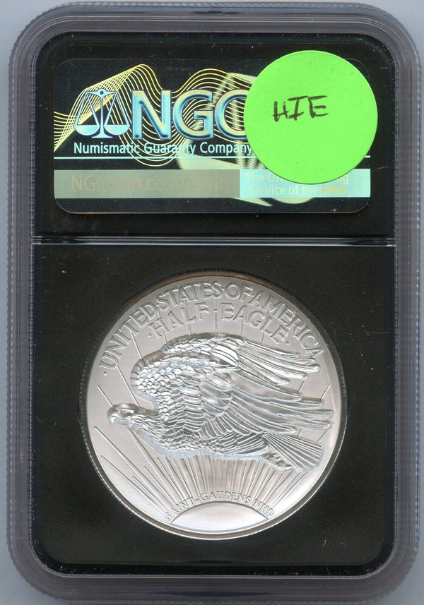 2022 St Gaudens Half Eagle 2 Oz Silver Incuse NGC SP70 First Day Mercanti JP030
