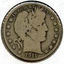 1911-S Barber Silver Half Dollar - San Francisco Mint - BQ866