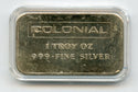 Colonial Engelhard 1 Troy Oz .999 Fine Silver Bar Vintage Rare Bullion - JP321