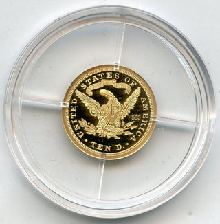 United States Liberty Head Proof Gold Art Medal - In God We Trust Round - A270