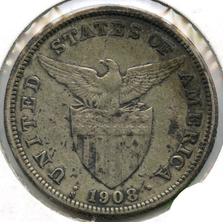 1908-S Philippines Coin 1 Peso - Filipinas - United States of America - B48