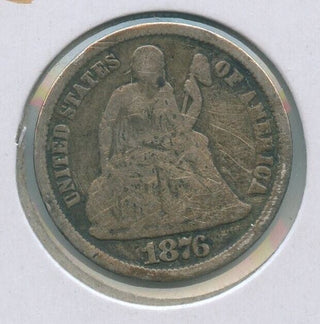1876-CC Silver Dime 10C Carson City Mint - ER594