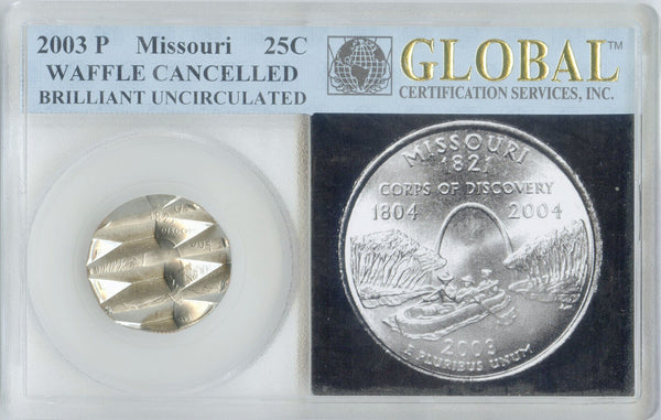 2003 Missouri Mint Quarter Cancelled Waffled Error Limited Edition Coin -DN096