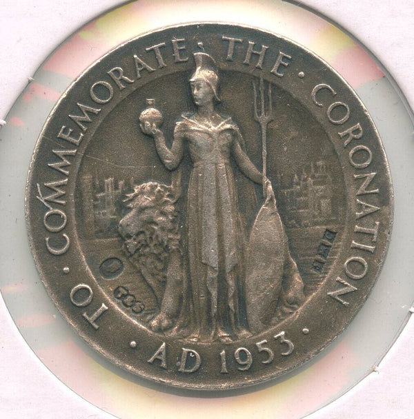 1953 Queen Elizabeth II Coronation Medal Silver  - ER898