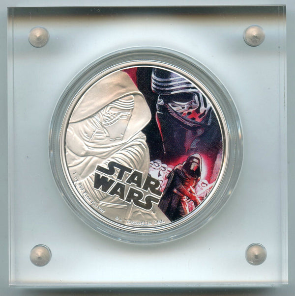 2016 Kylo Ren Star Wars 999 Silver 1 oz Proof Colored Coin $2 Niue - A248