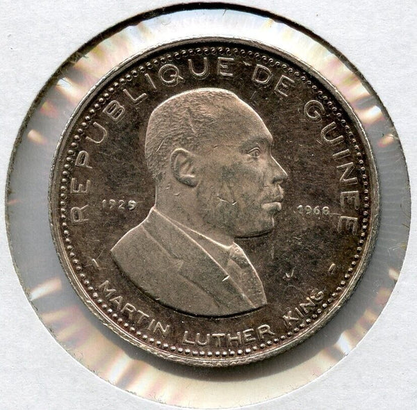 1969 Guinee Martin Luther King 100 Francs Silver Coin - JN592
