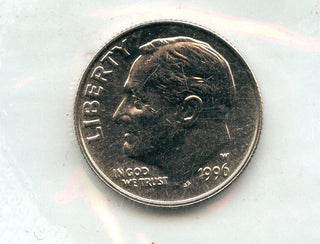 1996-W Roosevelt Dime - West Point Mint - Cellophane Sealed - Uncirculated CC574