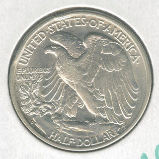 1939 D Silver Walking Liberty Half Dollar 50C Denver Mint -ER31